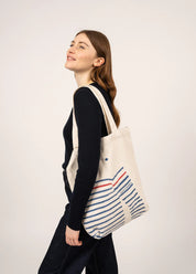 STRIPED TOTE BAG